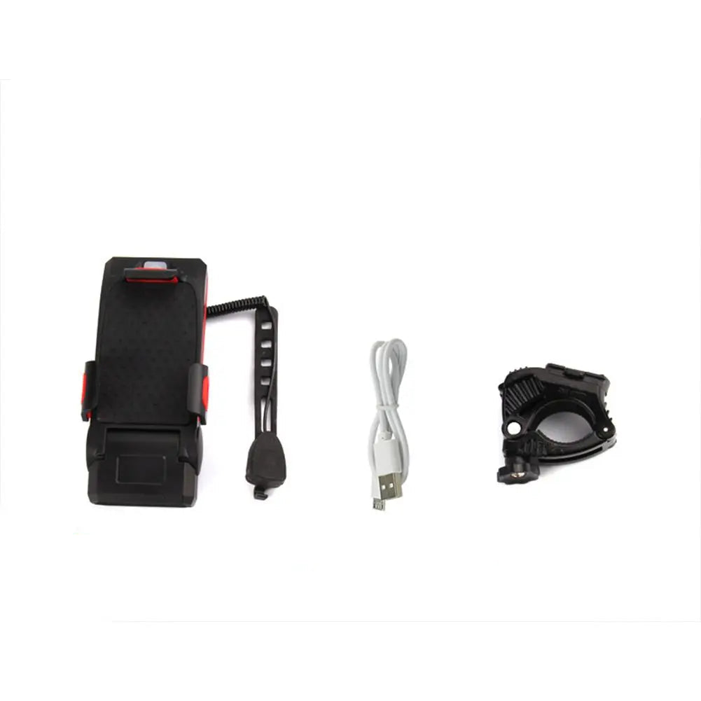 RidePower 4-en-1 – Support Lampe, Klaxon, Power Bank