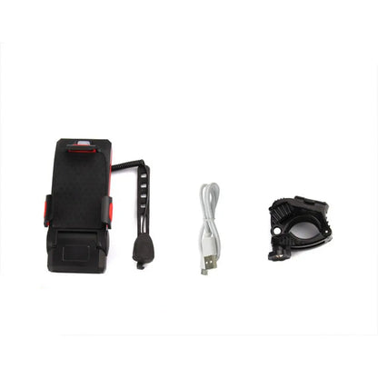 RidePower 4-en-1 – Support Lampe, Klaxon, Power Bank